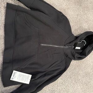 lululemon BRAND NEW WITH TAGS SCUBA  Black Half-Zip Hoodie Pullover